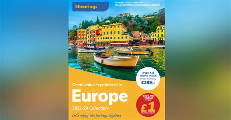 Included meals: Breakfast, Lunch, Dinner. . Shearings coach holidays 2023
